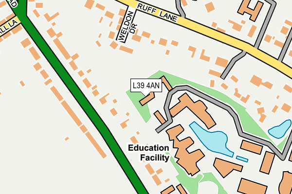 L39 4AN map - OS OpenMap – Local (Ordnance Survey)