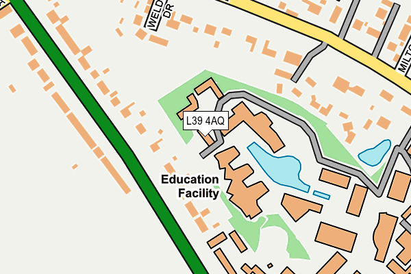 L39 4AQ map - OS OpenMap – Local (Ordnance Survey)
