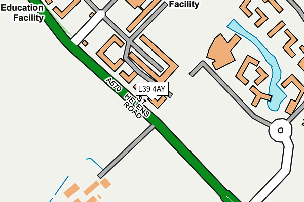 L39 4AY map - OS OpenMap – Local (Ordnance Survey)