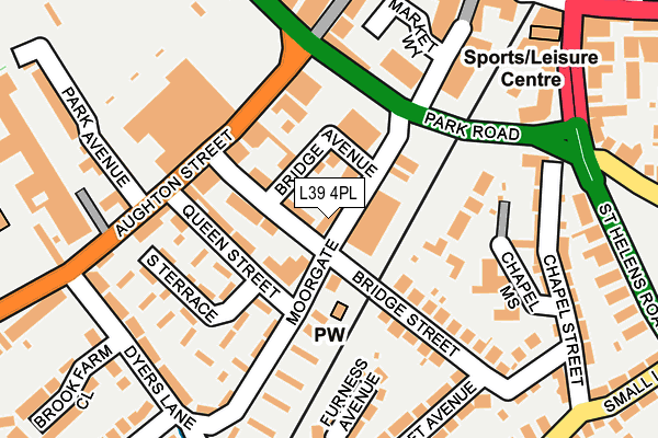 L39 4PL map - OS OpenMap – Local (Ordnance Survey)