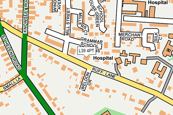 L39 4PT map - OS OpenMap – Local (Ordnance Survey)
