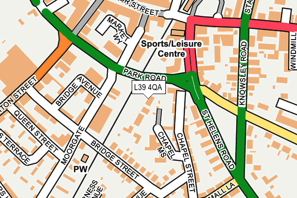 L39 4QA map - OS OpenMap – Local (Ordnance Survey)