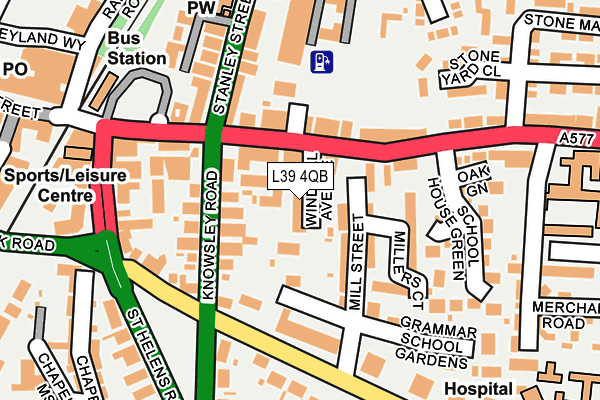 L39 4QB map - OS OpenMap – Local (Ordnance Survey)