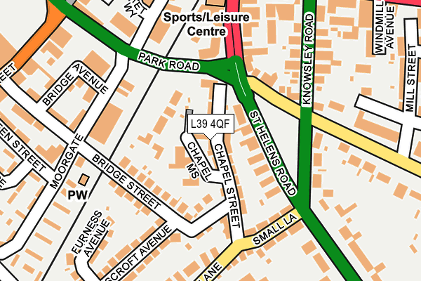 L39 4QF map - OS OpenMap – Local (Ordnance Survey)