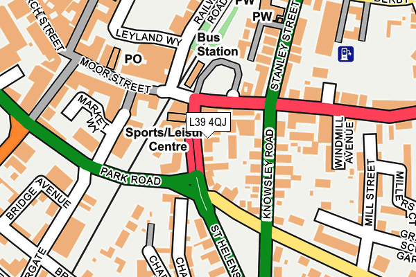 L39 4QJ map - OS OpenMap – Local (Ordnance Survey)