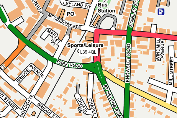 L39 4QL map - OS OpenMap – Local (Ordnance Survey)