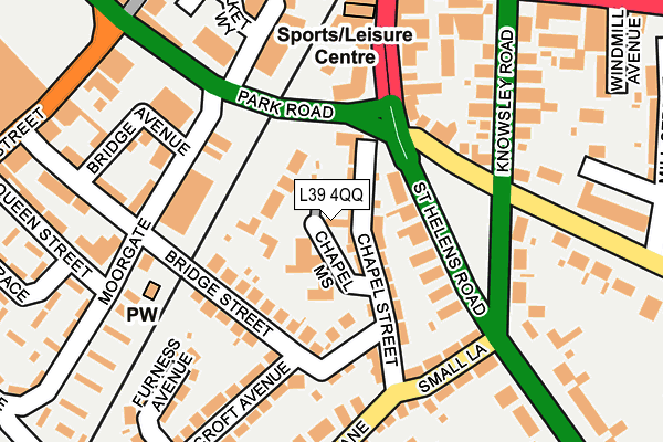 L39 4QQ map - OS OpenMap – Local (Ordnance Survey)