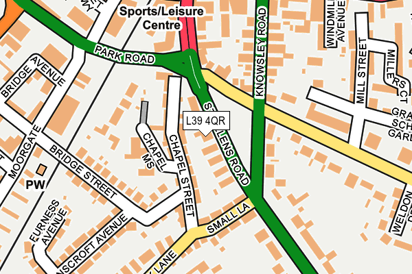L39 4QR map - OS OpenMap – Local (Ordnance Survey)