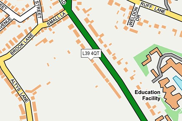 L39 4QT map - OS OpenMap – Local (Ordnance Survey)
