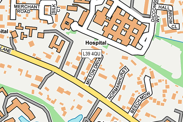 L39 4QU map - OS OpenMap – Local (Ordnance Survey)