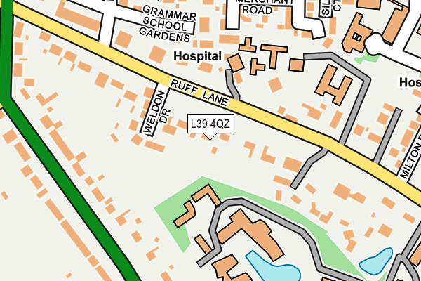 L39 4QZ map - OS OpenMap – Local (Ordnance Survey)