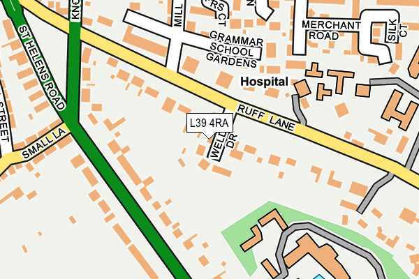 L39 4RA map - OS OpenMap – Local (Ordnance Survey)