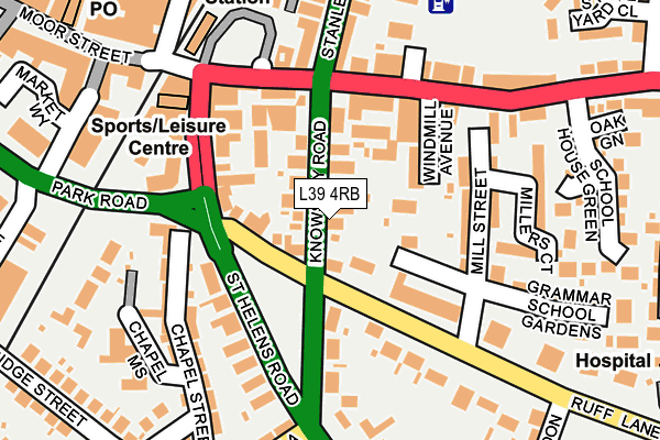 L39 4RB map - OS OpenMap – Local (Ordnance Survey)