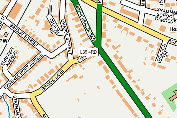 L39 4RD map - OS OpenMap – Local (Ordnance Survey)