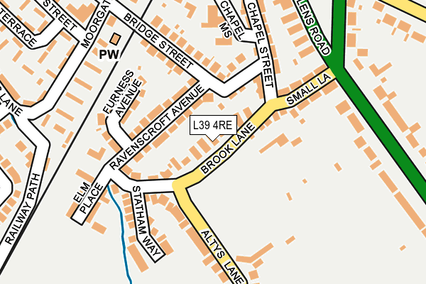 L39 4RE map - OS OpenMap – Local (Ordnance Survey)