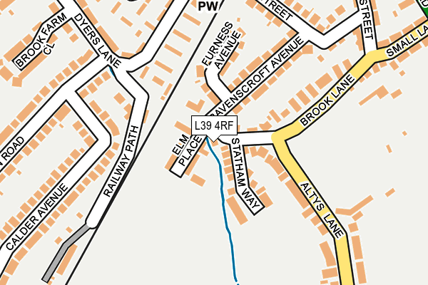 L39 4RF map - OS OpenMap – Local (Ordnance Survey)