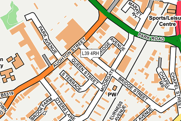 L39 4RH map - OS OpenMap – Local (Ordnance Survey)