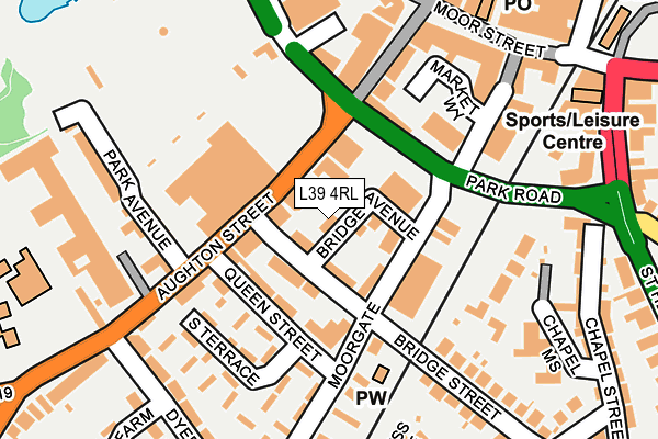 L39 4RL map - OS OpenMap – Local (Ordnance Survey)