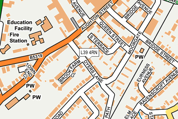 L39 4RN map - OS OpenMap – Local (Ordnance Survey)