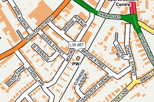 L39 4RT map - OS OpenMap – Local (Ordnance Survey)