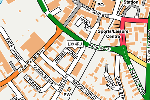 L39 4RU map - OS OpenMap – Local (Ordnance Survey)