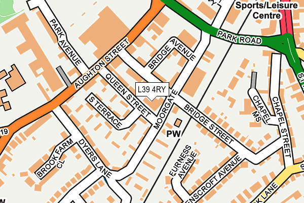 L39 4RY map - OS OpenMap – Local (Ordnance Survey)