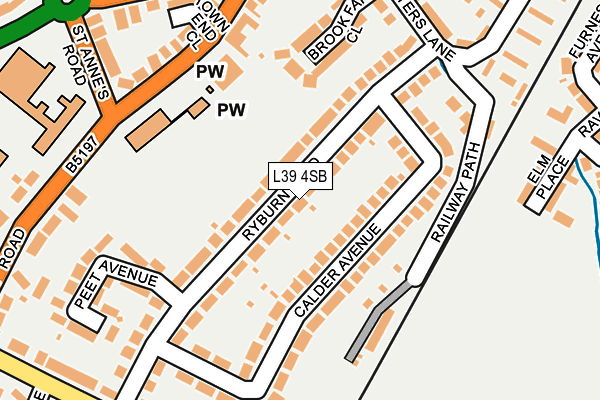 L39 4SB map - OS OpenMap – Local (Ordnance Survey)