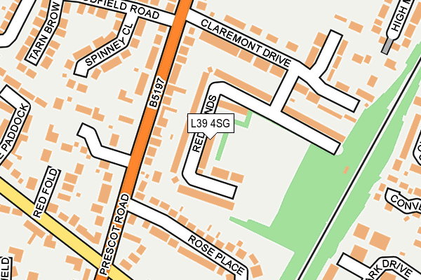 L39 4SG map - OS OpenMap – Local (Ordnance Survey)