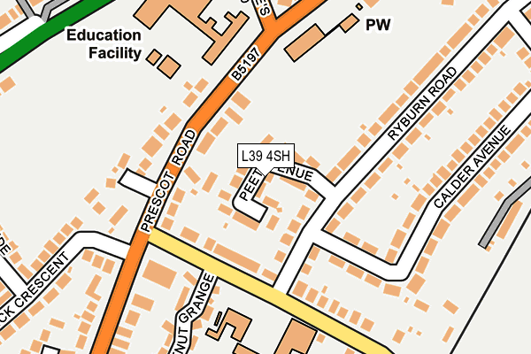 L39 4SH map - OS OpenMap – Local (Ordnance Survey)