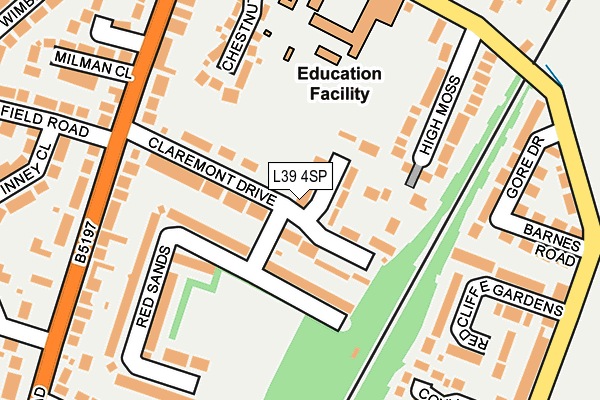 L39 4SP map - OS OpenMap – Local (Ordnance Survey)