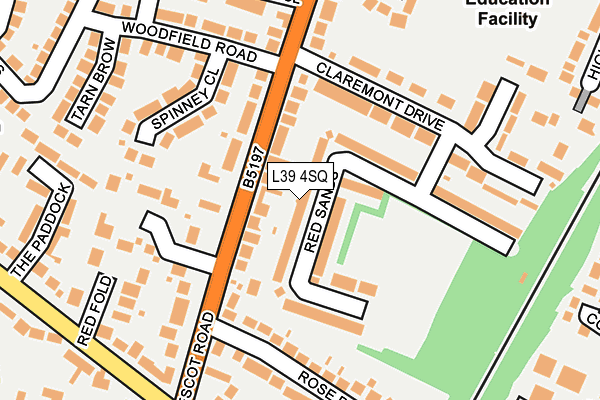 L39 4SQ map - OS OpenMap – Local (Ordnance Survey)