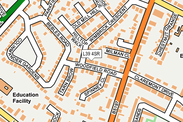 L39 4SR map - OS OpenMap – Local (Ordnance Survey)