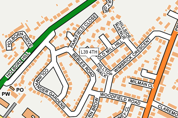 L39 4TH map - OS OpenMap – Local (Ordnance Survey)
