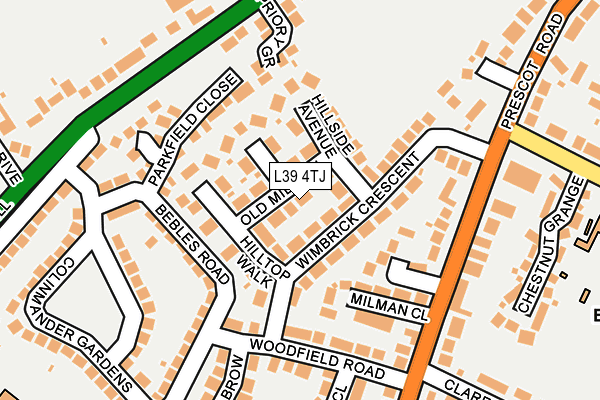 L39 4TJ map - OS OpenMap – Local (Ordnance Survey)