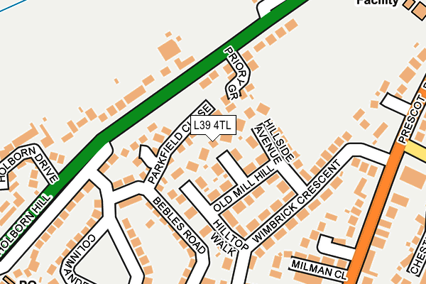 L39 4TL map - OS OpenMap – Local (Ordnance Survey)