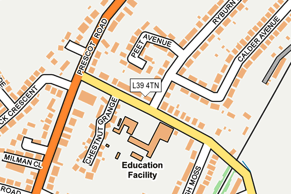 L39 4TN map - OS OpenMap – Local (Ordnance Survey)