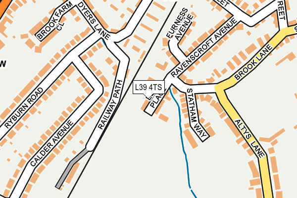 L39 4TS map - OS OpenMap – Local (Ordnance Survey)