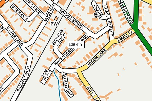 L39 4TY map - OS OpenMap – Local (Ordnance Survey)