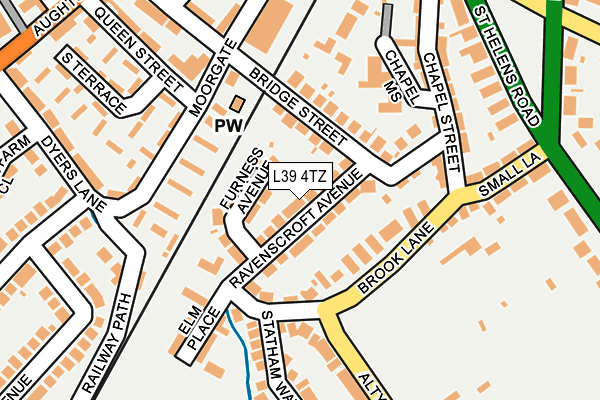 L39 4TZ map - OS OpenMap – Local (Ordnance Survey)