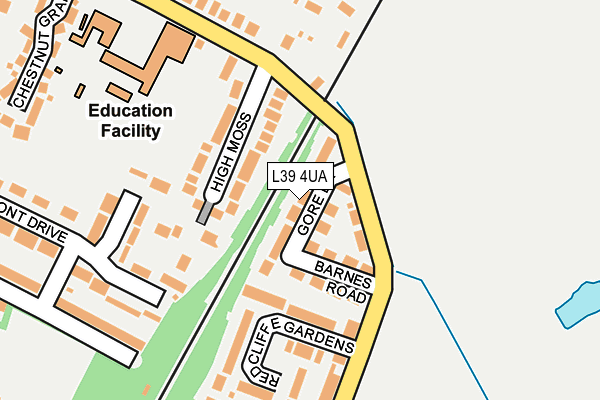 L39 4UA map - OS OpenMap – Local (Ordnance Survey)