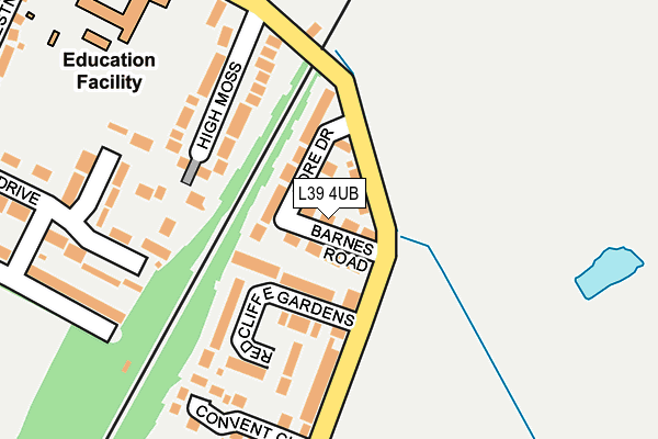 L39 4UB map - OS OpenMap – Local (Ordnance Survey)