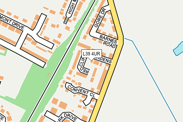 L39 4UR map - OS OpenMap – Local (Ordnance Survey)
