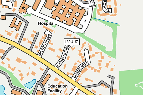 L39 4UZ map - OS OpenMap – Local (Ordnance Survey)