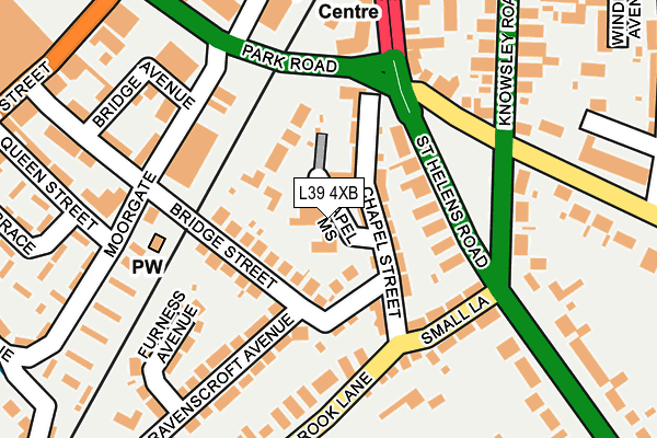 L39 4XB map - OS OpenMap – Local (Ordnance Survey)
