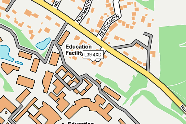 L39 4XD map - OS OpenMap – Local (Ordnance Survey)
