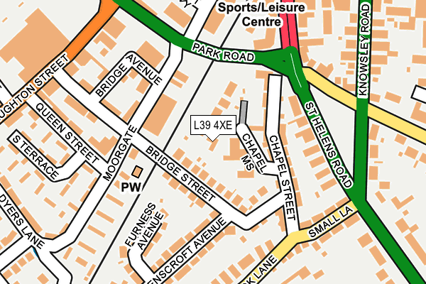 L39 4XE map - OS OpenMap – Local (Ordnance Survey)