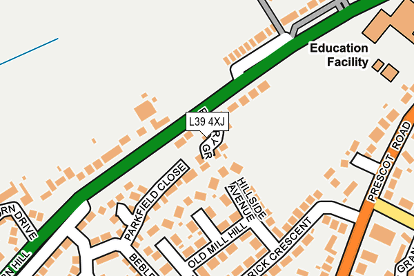 L39 4XJ map - OS OpenMap – Local (Ordnance Survey)