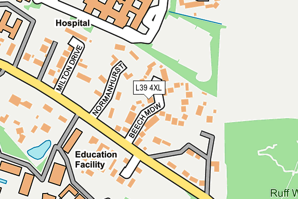 L39 4XL map - OS OpenMap – Local (Ordnance Survey)