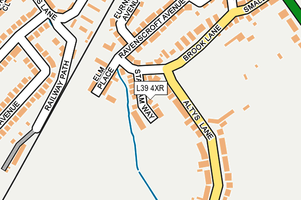 L39 4XR map - OS OpenMap – Local (Ordnance Survey)