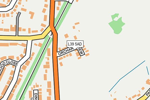 L39 5AD map - OS OpenMap – Local (Ordnance Survey)